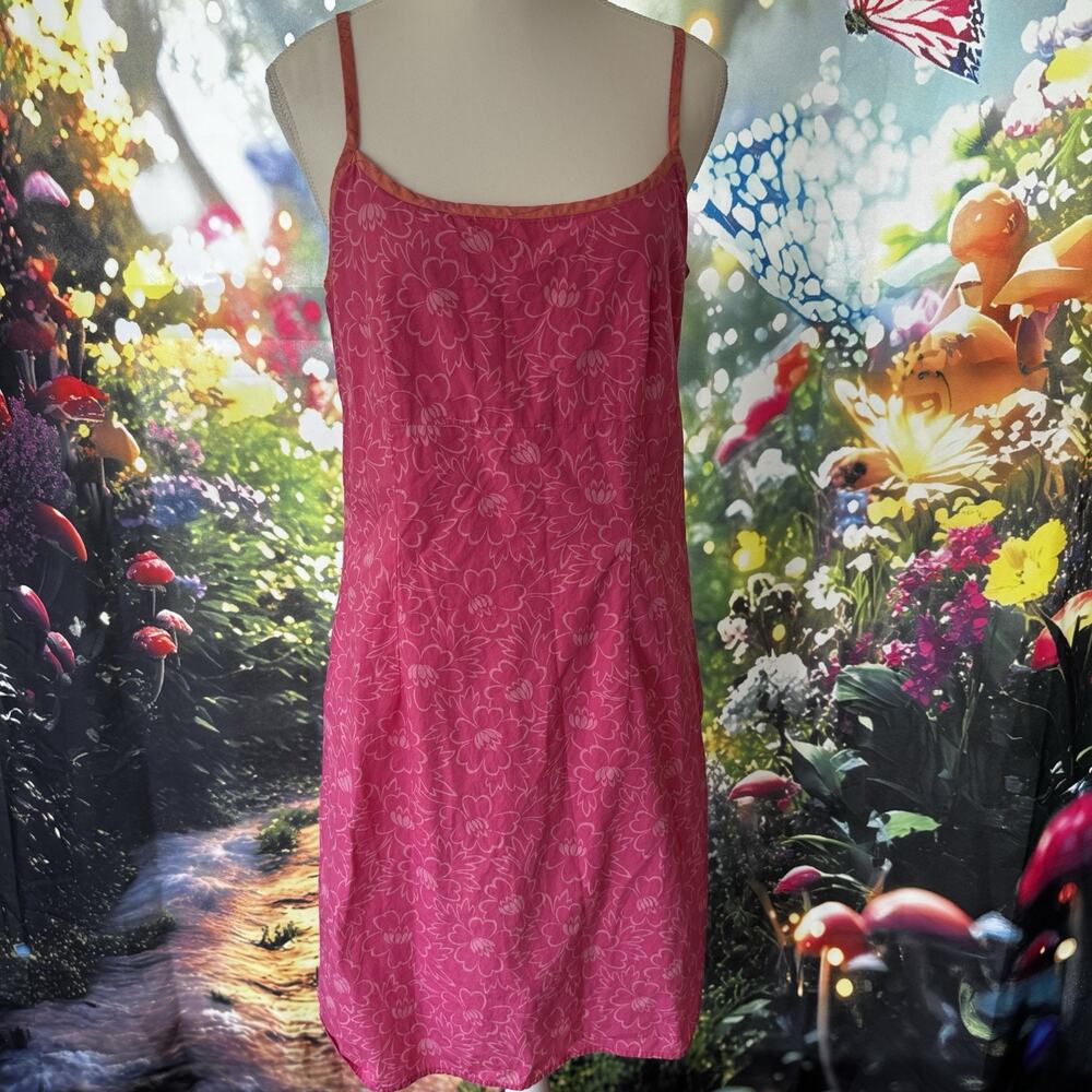Loft Spaghetti Strap Summer Dress Womens 10 Y2K VTG preppy Coquette Fairy Pink